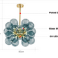 Nordic Bubbles Led Glass Pendant Light For Living Room, Bedroom