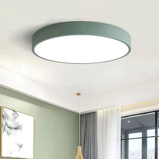 Morandi Green Dimmable Flush Mount Ceiling Light, DIA 40CM
