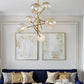 Valentina Gold Pendant Light, 6/8 Heads