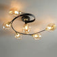Retro Glass Ceiling Chandelier Pendant Lighting for Bedroom & Living Room