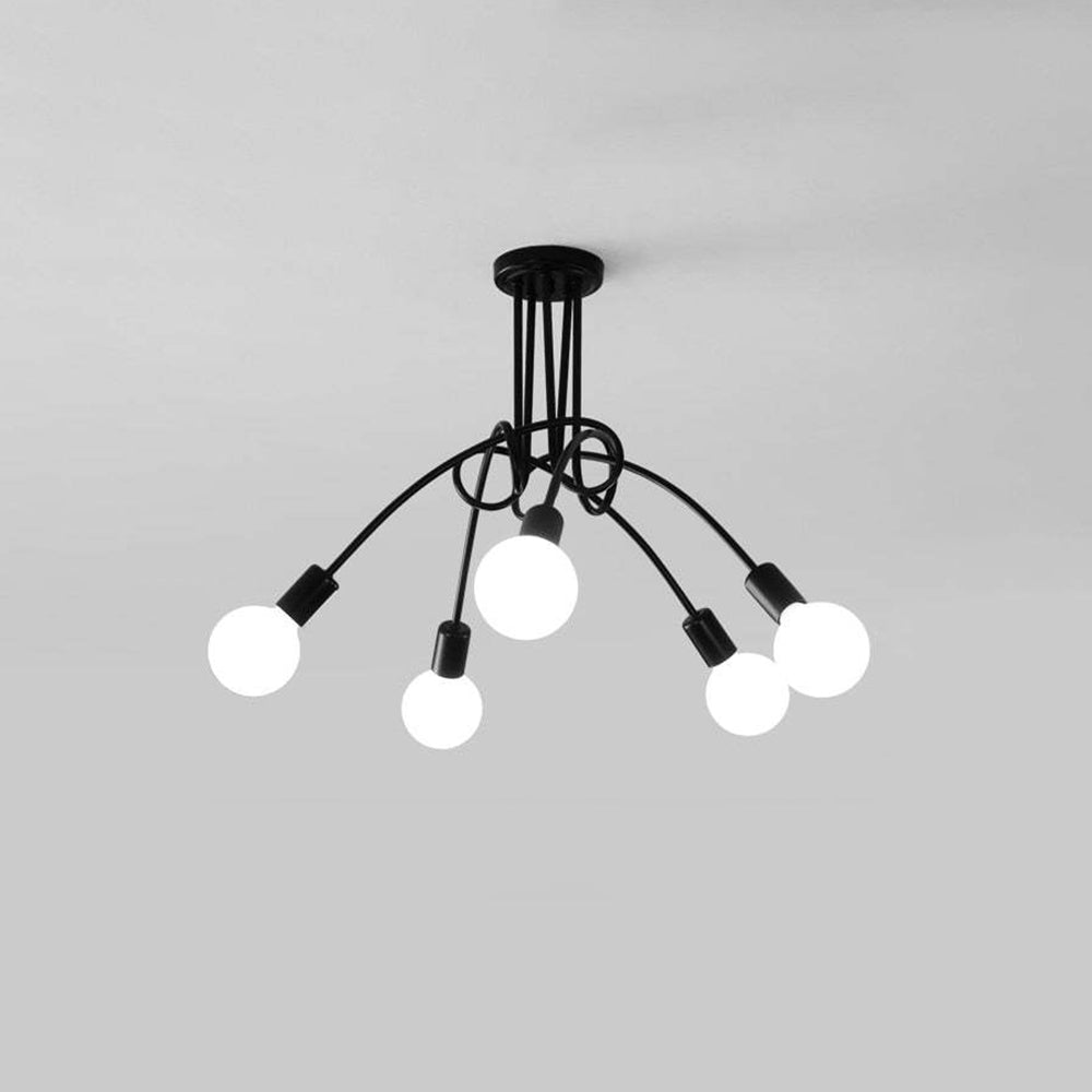 Moderne Kronleuchterleuchte mit linearer Kurve