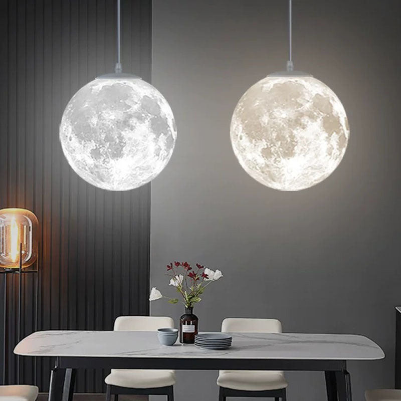 Modern Fancy Moon Pendant Lamp Ornaments for Dining Room & Bedroom