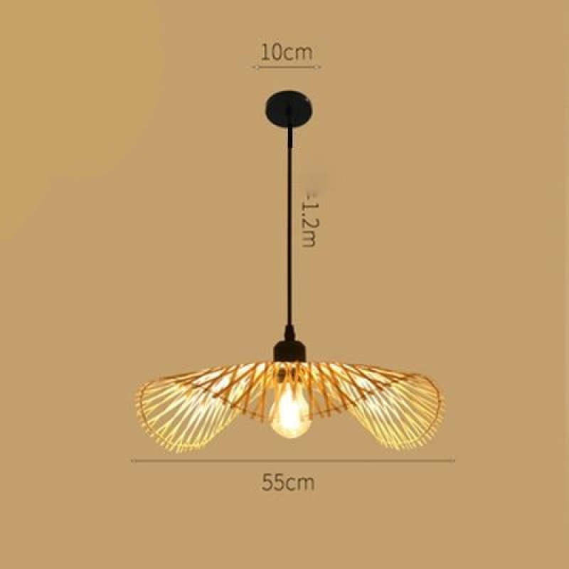 Muto Bamboo Chandelier Teahouse Rattan Lamp Handmade Rattan Lighting Fixture