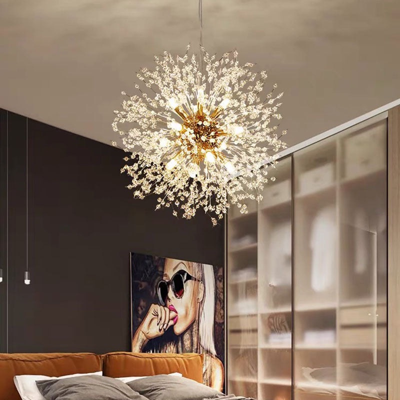 Nordic Dandelion Crystal Romantic Chandelier for Bar & Bedroom