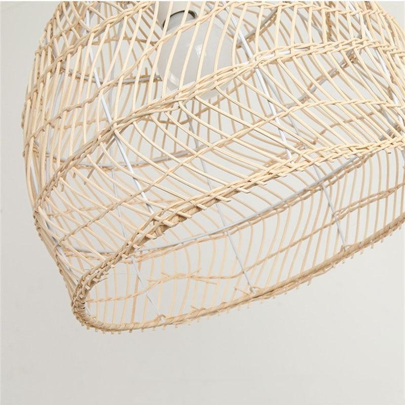 Rattan Bamboo Lampshade Hand Knitted Pendant Light