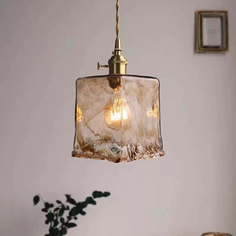 Nordic Modern Brass Glass Pendant Lights For Dining Room