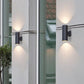 Orr Outdoor Wall Lamp Double-headed, Metal & Glass