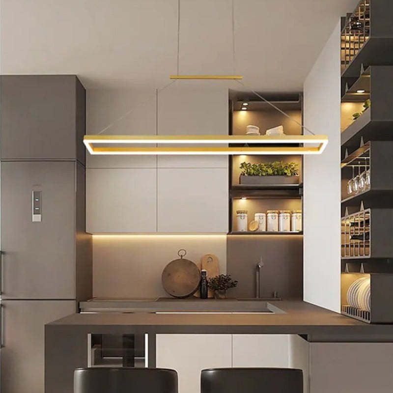 Edge Pendant Light, Horizontal Rectangular