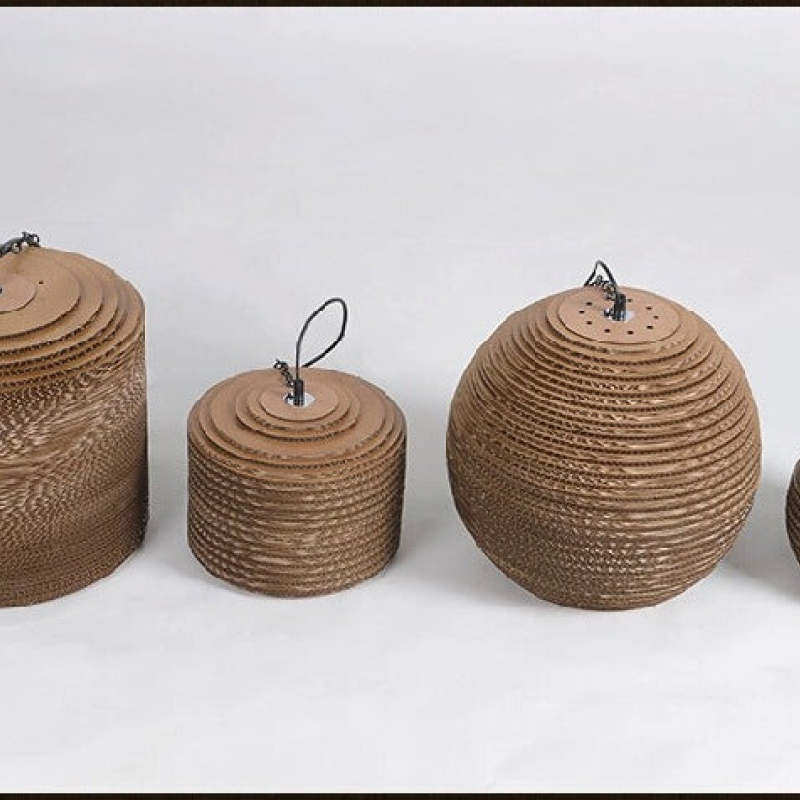 Pastoral Silkworm Chandelier Lights Paper Pupa Made Hanging Lamp