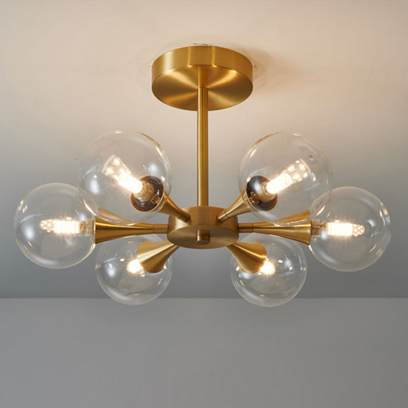 Valentina Ceiling Light, Metal & Glass
