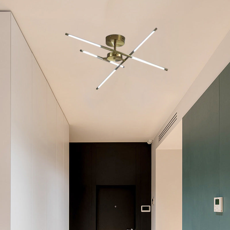 Edge Ceiling Light, Black & Gold, 6/8/10/12 Heads