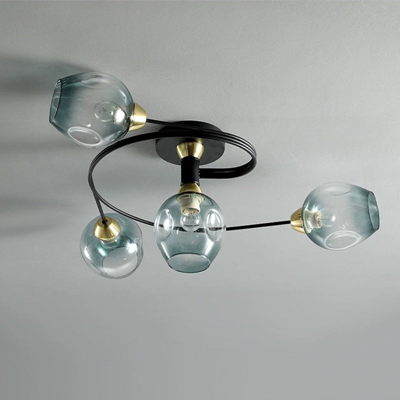Retro Glass Ceiling Chandelier Pendant Lighting for Bedroom & Living Room