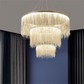 Metal Tassel Chain Led Chandelier Pendant Shade Lighting For Living Room, Dining room