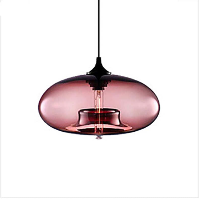 Modern Macaron Glass Pendant Lights Hanging Lamp For Dining Room