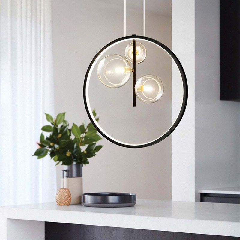 Nordic Glass Bubbles LED Chandeliers Modern Pendant Light for Dining Room