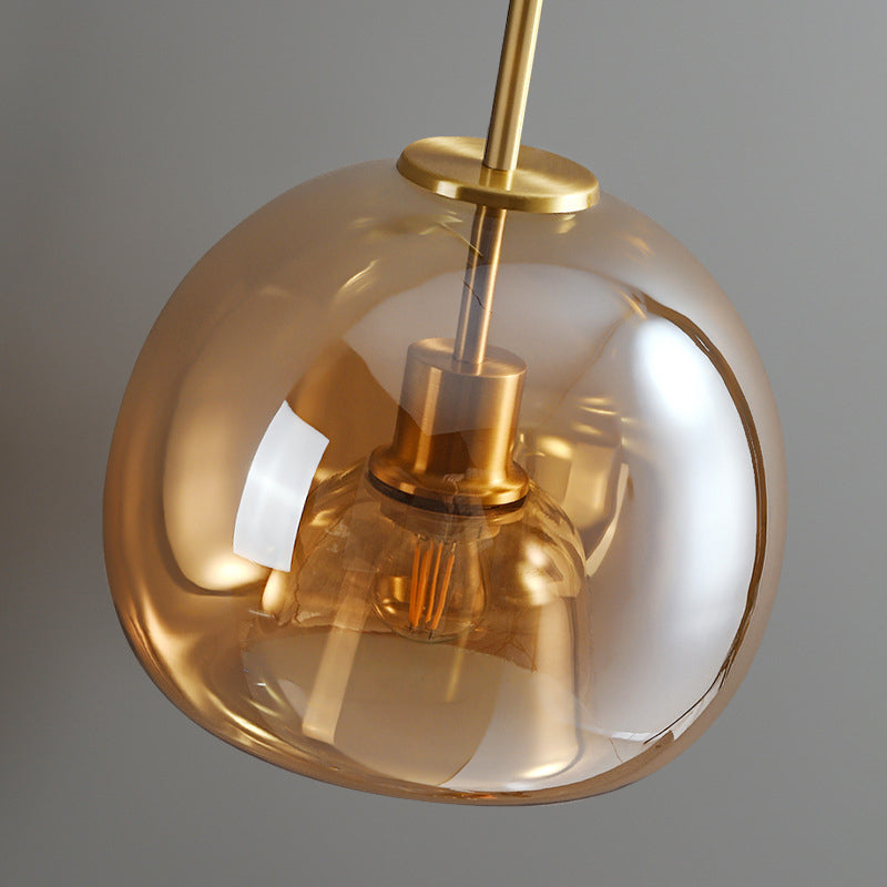 Sanna Semi-Flush Mount Ceiling Light 4 Style, Copper & Glass
