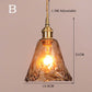 Nordic Modern Brass Glass Pendant Lights For Dining Room