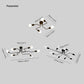 Alessio Retro Black Flush Ceiling Light, 4/6/8 Heads