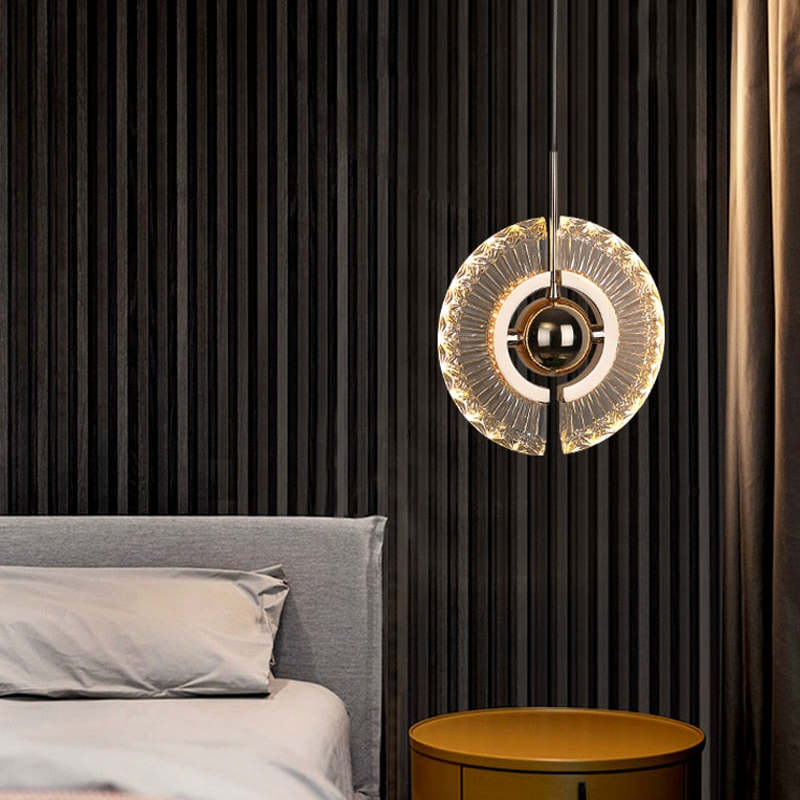 Moderne drehbare Pendelleuchte, Kronleuchter aus Metall und Acryl 