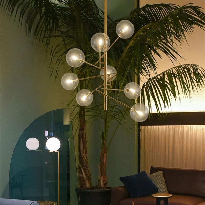 Valentina Gold Pendant Light, 6/8 Heads