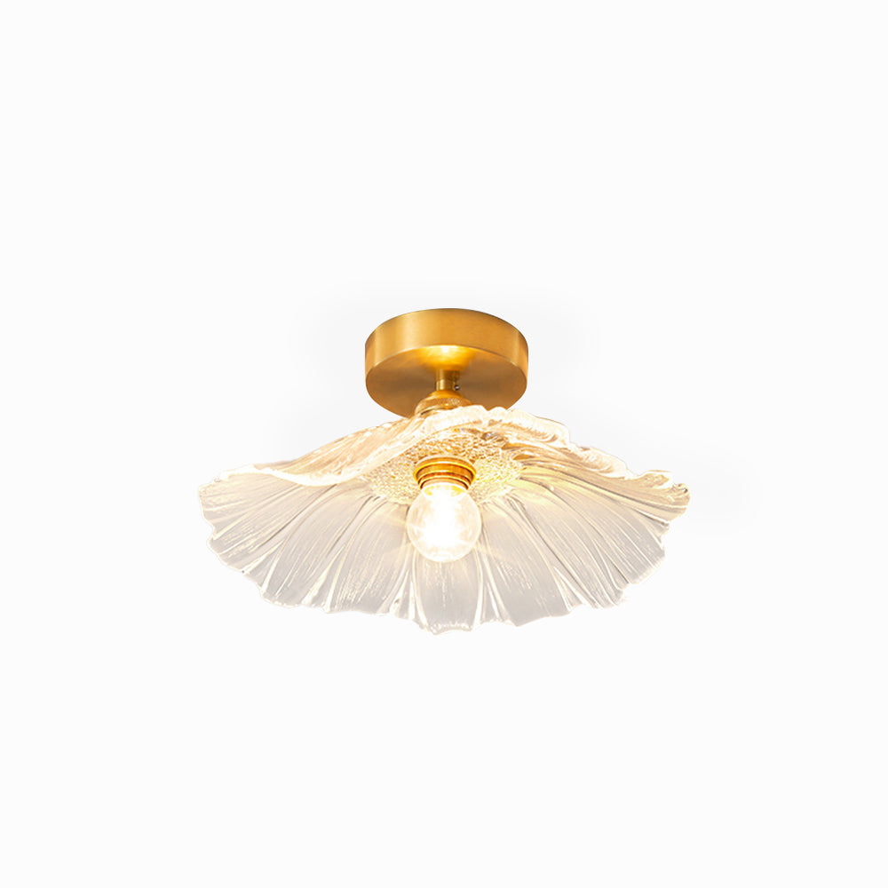 Carins Semi-Flush Mount Ceiling Light 3 Colour Temperature Switchable, Pure Copper, 2 Colour