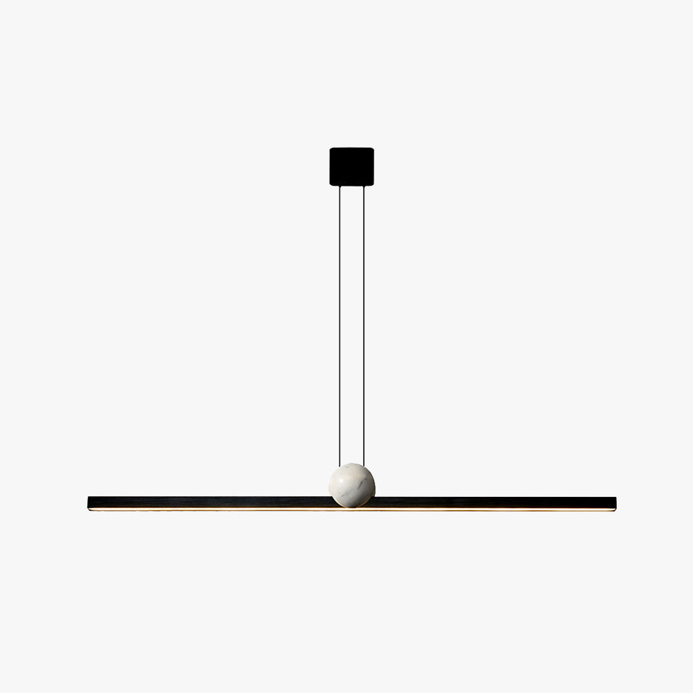 Edge Pendant Light 2 Colour, Metal & Marble, 90/120/150cm