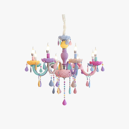 Morandi Colourful Chandelier 3 Colour Temperature Switchable, 8 Head