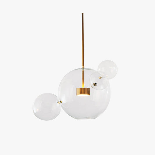 Hailie Glass Bubble Pendant Light, Frosted Glass, 1/4/6 Head