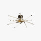 Edge Ceiling Light, Black & Gold, 6/8/10/12 Heads