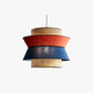 Ritta Rattan Pendant Light, Orange & Dark Blue, Dia 35/45cm