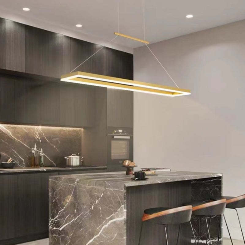 Edge Pendant Light, Horizontal Rectangular