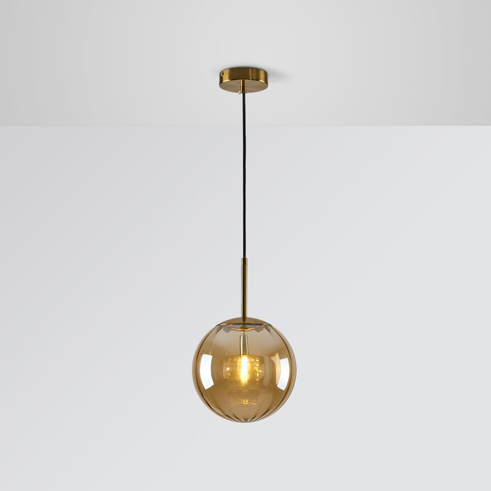 Post Modern Glass Sphere Pendant Lighting Ball Shape Hanging Lamp For Kitchen & Hallway