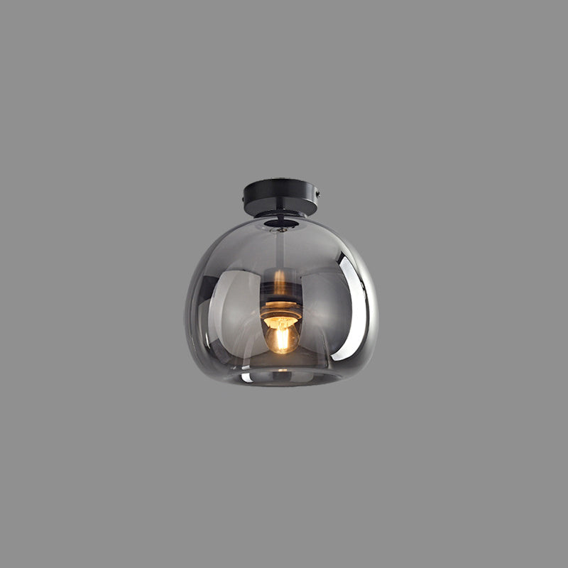 Sanna Semi-Flush Mount Ceiling Light 4 Style, Copper & Glass