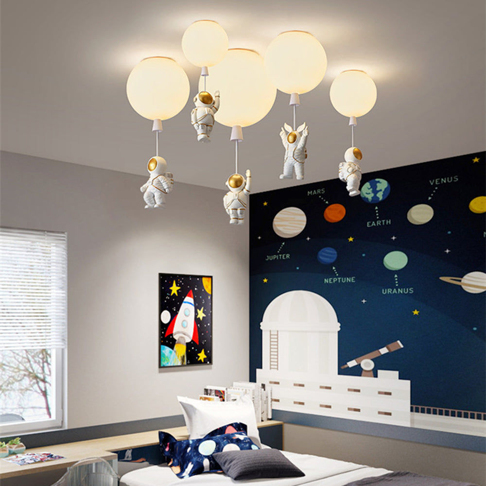 Fateh Astronaut Balloon Flush Mount Ceiling Light, L 20/25/30/35cm