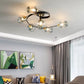Retro Glass Ceiling Chandelier Pendant Lighting for Bedroom & Living Room