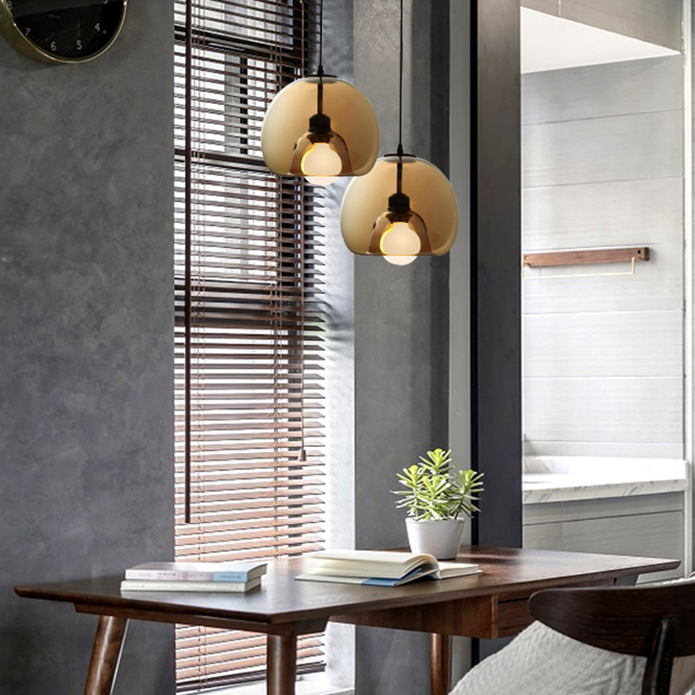 Hailie Glass Pendant Light, 2 Colour, DIA 25CM
