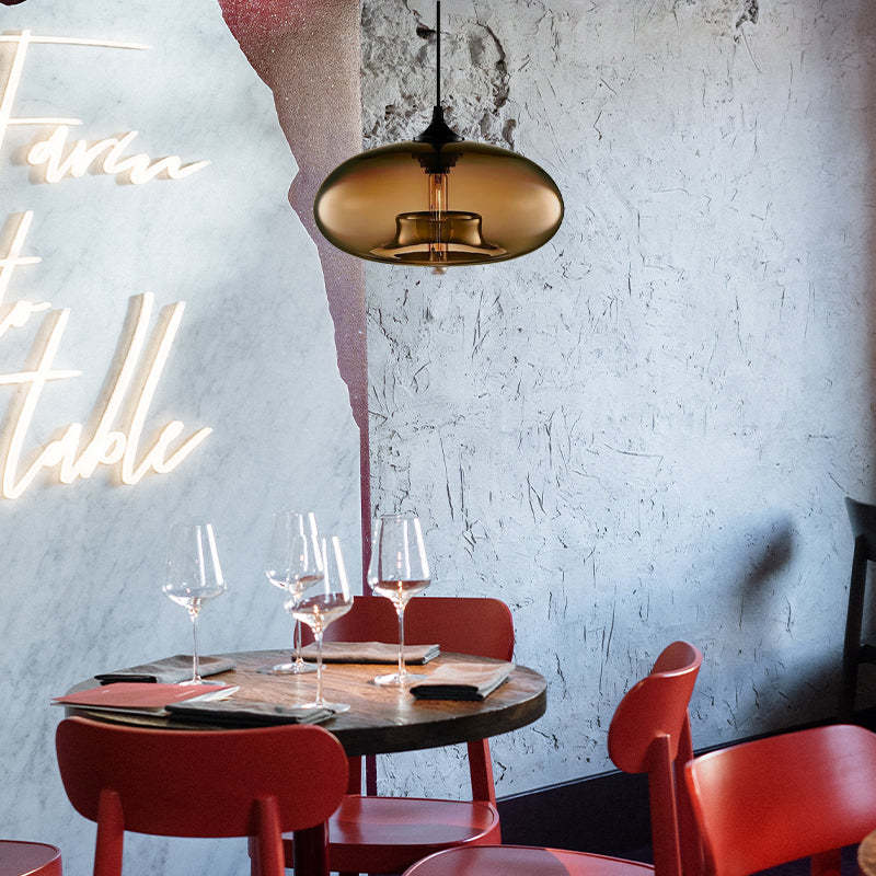Modern Macaron Glass Pendant Lights Hanging Lamp For Dining Room