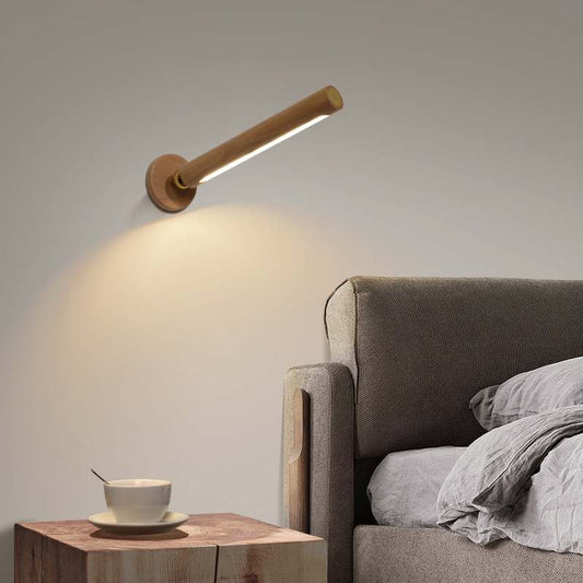 360° Rotatable Wooden Wall Light  Smart LED