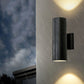 Orr Outdoor Wall Lamp Double-headed, Metal & Glass