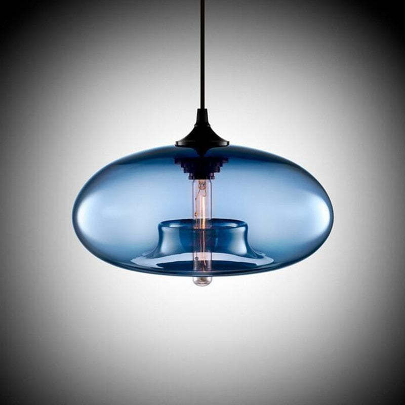 Modern Macaron Glass Pendant Lights Hanging Lamp For Dining Room