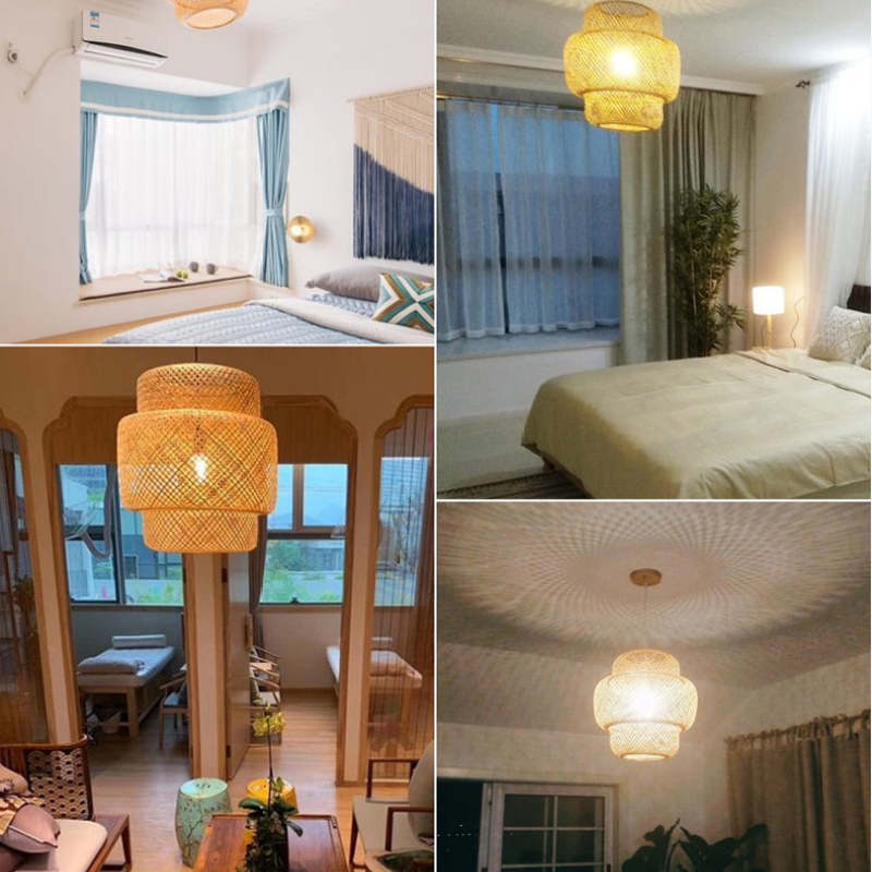 Japanese Style Bamboo Rattan Pendant Lamp