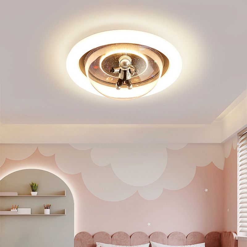 Fateh Astronaut Flush Mount Ceiling Light, 2 Colour