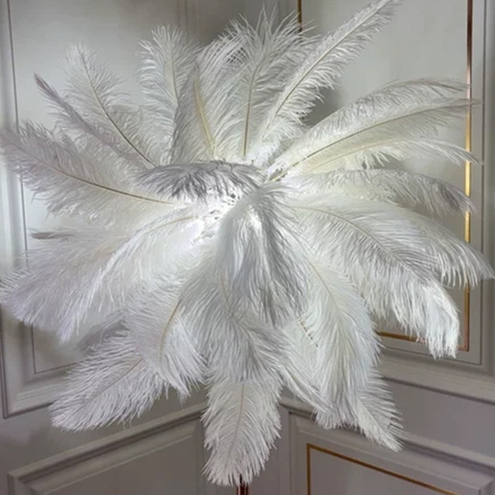 O'Moore Floor Lamp, Ostrich Feather & Metal