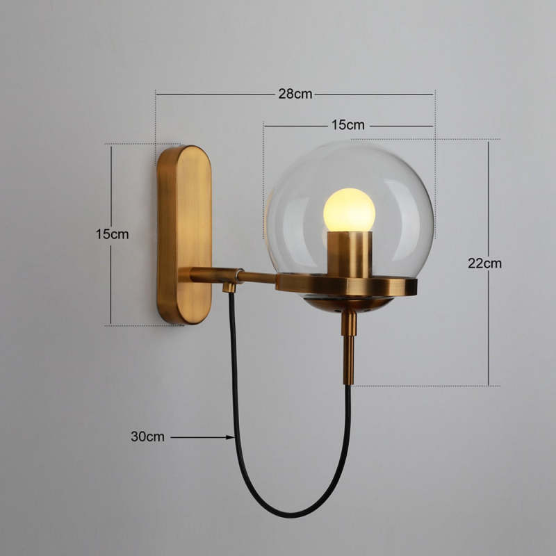 Retro Metal LED Bulb Wall Light