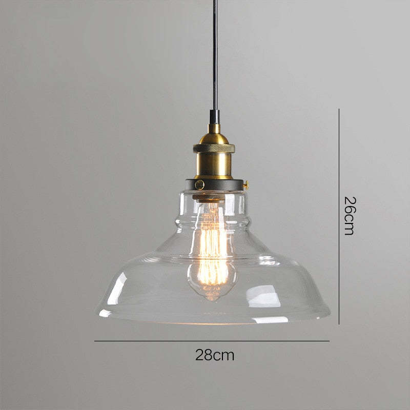 Retro Vintage Glas-Pendelleuchten für Wohnzimmer