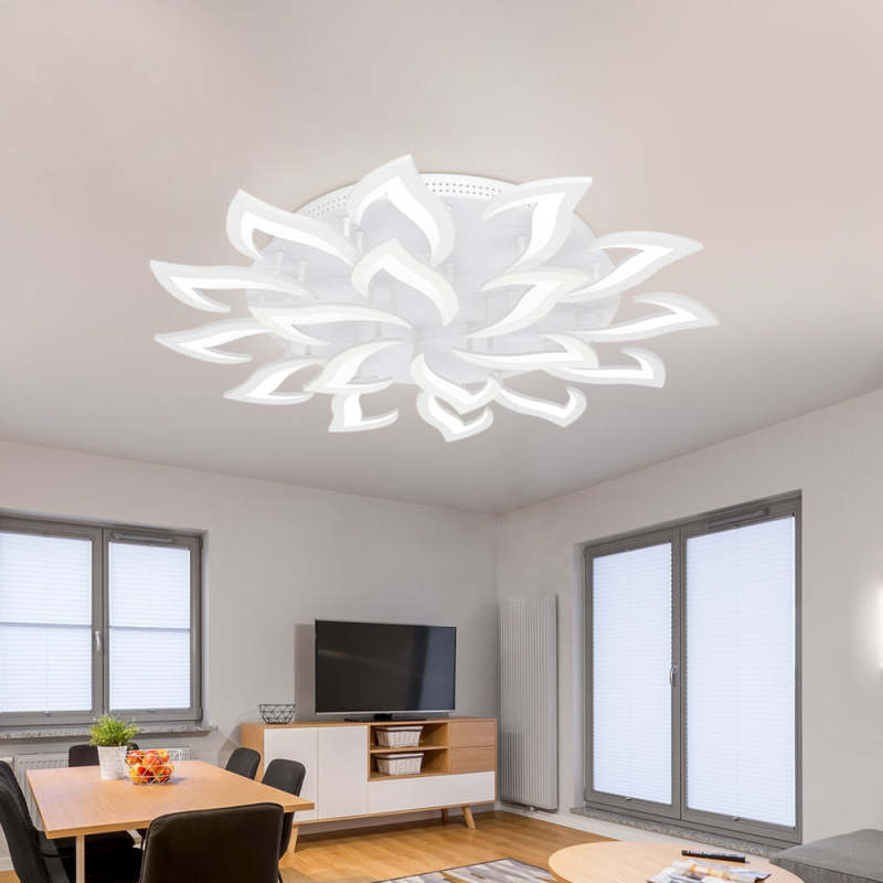 LED Acrylic Panel Chandelier Modern Geometric Modeling Design Ceiling Lamp