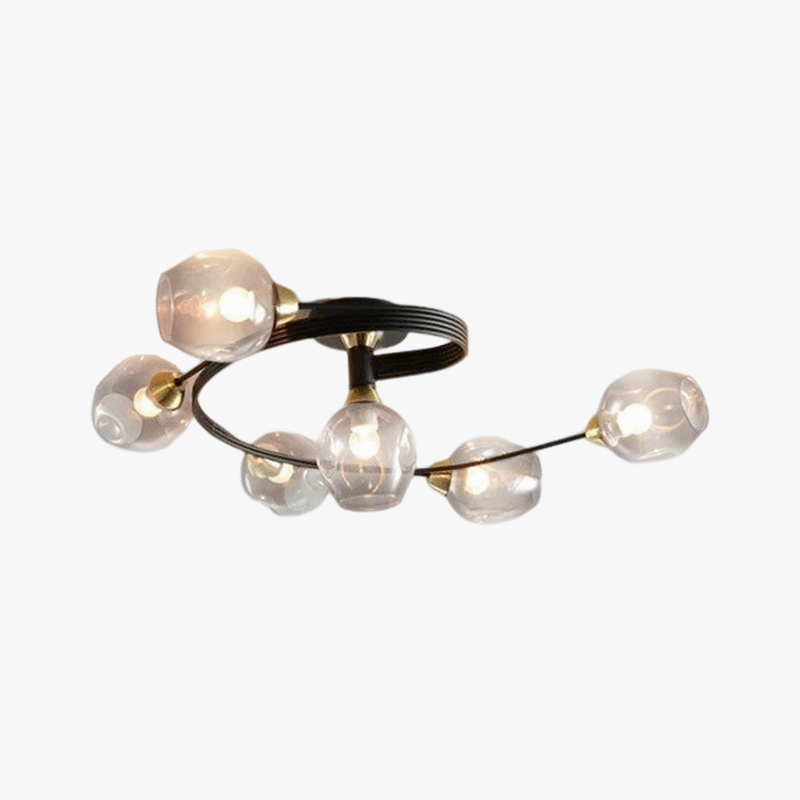 Retro Glass Ceiling Chandelier Pendant Lighting for Bedroom & Living Room
