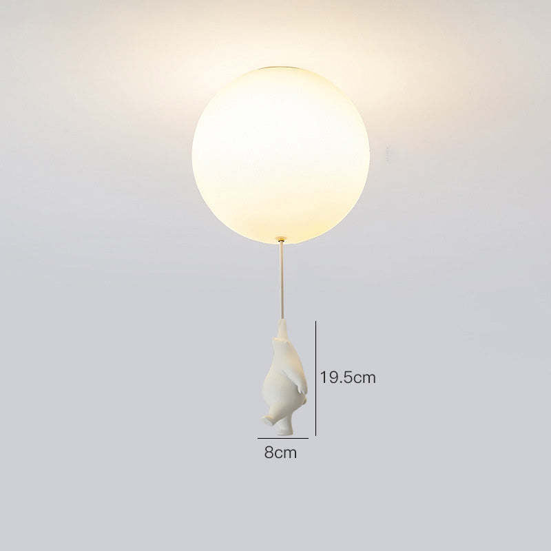 Fateh Bear Balloons Flush Mount Ceiling Light for Children's Room, Bedroom