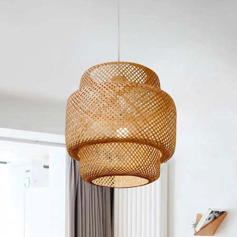 Japanese Style Bamboo Rattan Pendant Lamp