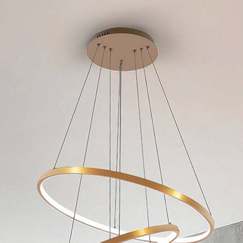 Modern LED Rings Hanging Lamp Remote Control